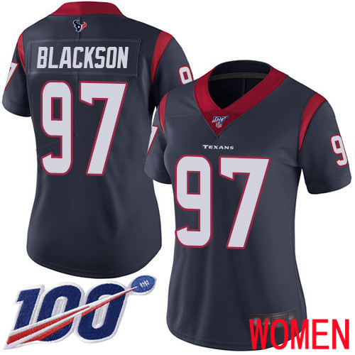 Houston Texans Limited Navy Blue Women Angelo Blackson Home Jersey NFL Football #97 100th Season Vapor Untouchable